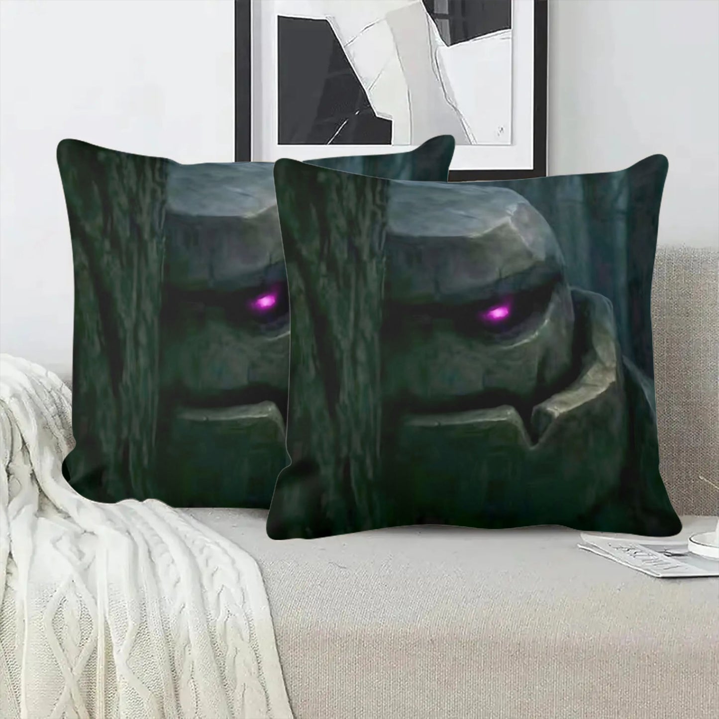 Sneaky Golem Design Pillow